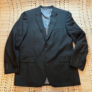 Saddlebred Charcoal Gray Classic Blazer Suit Coat Size 44 Long